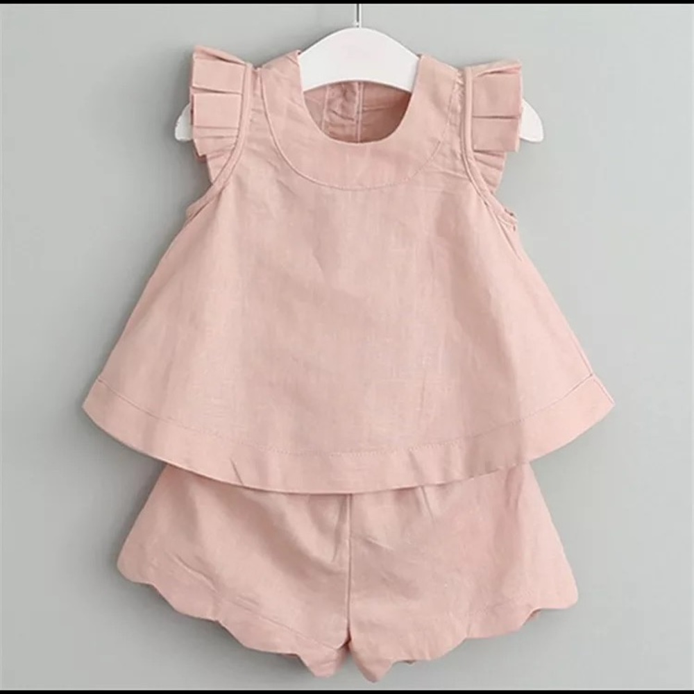 BLUSH PINK - Adorable and Flirty 2-pc Toddler Set